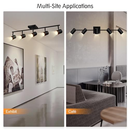 Track Lighting Kit, Kitchen Lighting 5 light track lighting(black) Black