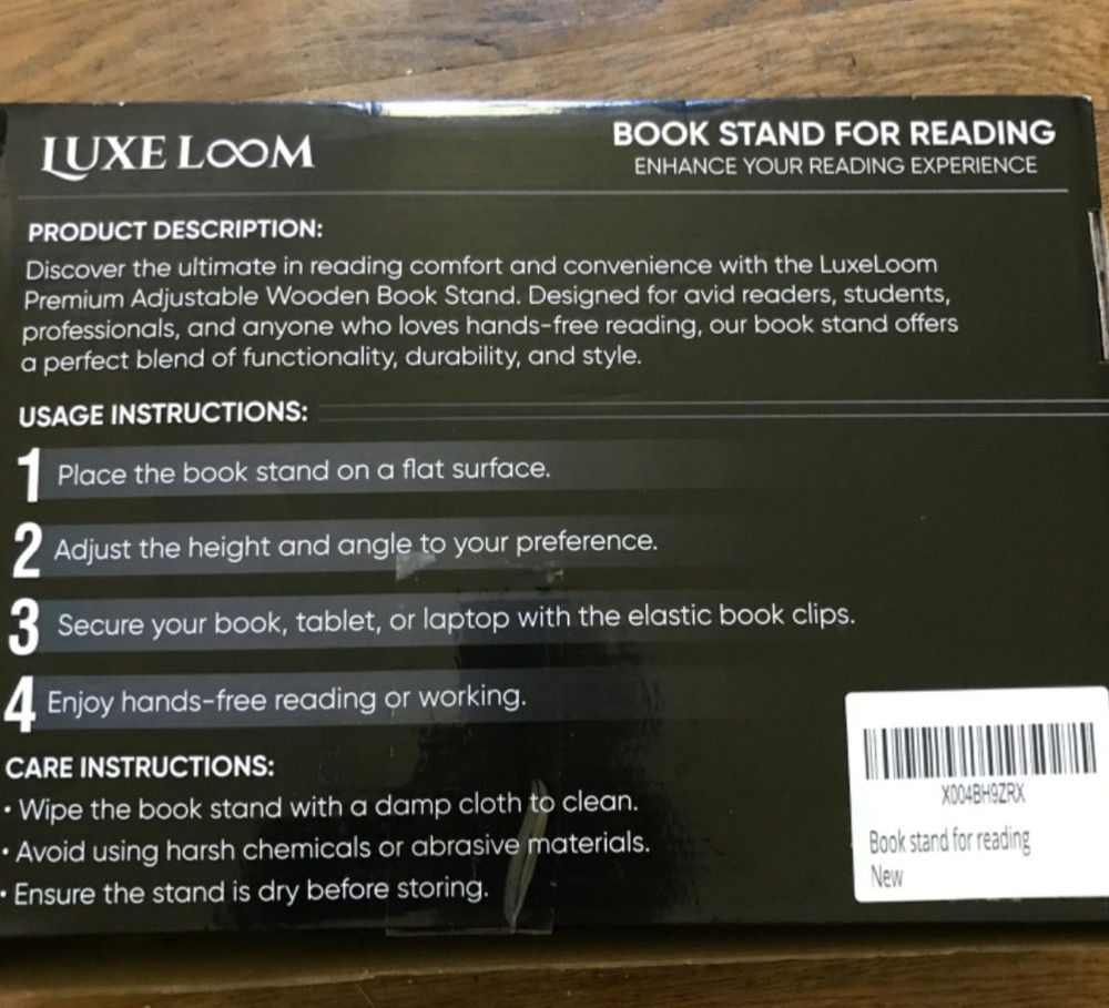Luxe Loom book stand for reading adjustable book holders rotating base foldable