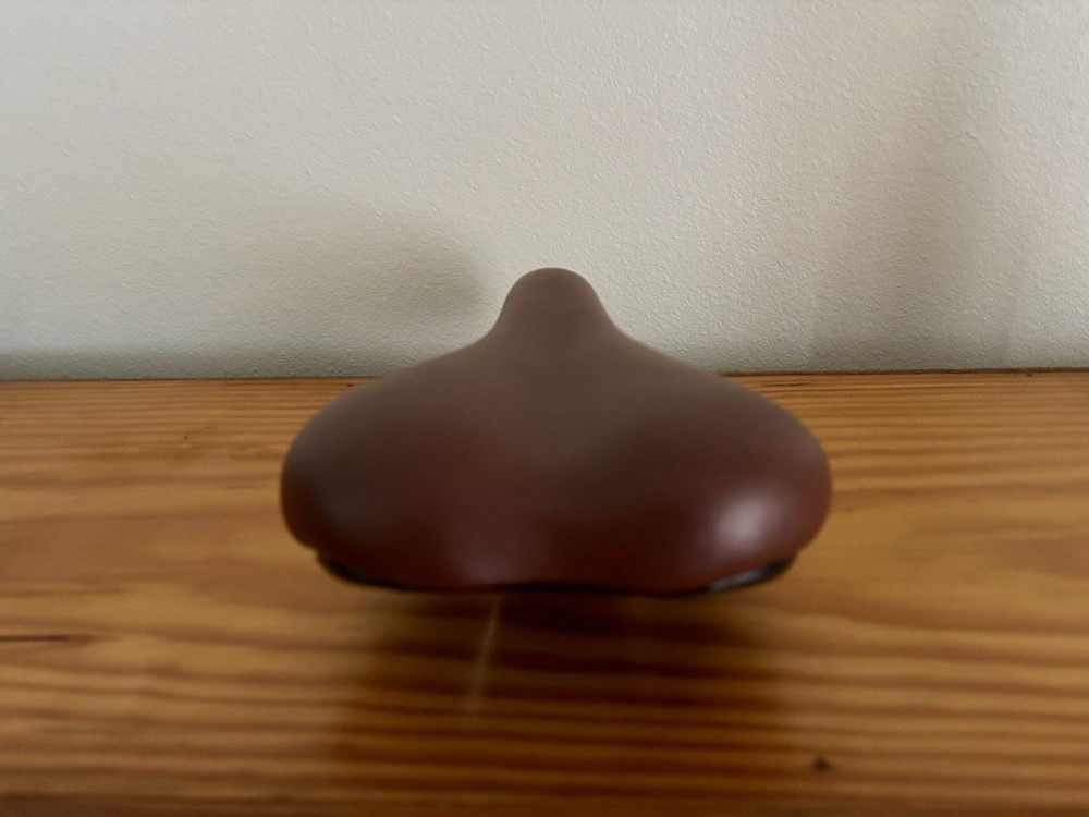 Brown Bicycle Saddle And Handlebar Grips