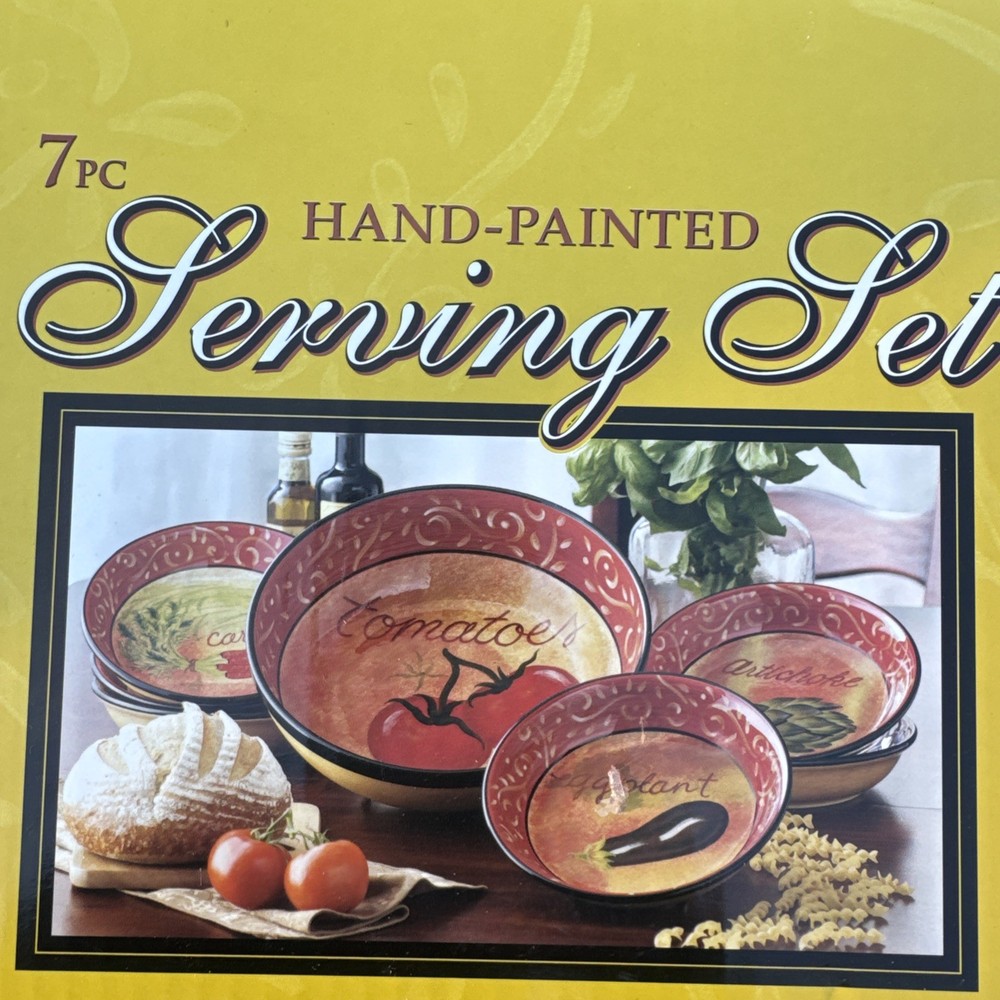 Certified International 7-Piece Hand-Painted Serving Set