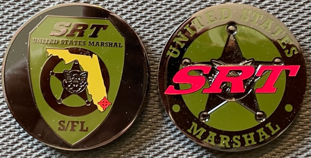 US Marshals Service SDofFL SecondGEN - SRT TacticalBLACK - 1.75in challenge coin