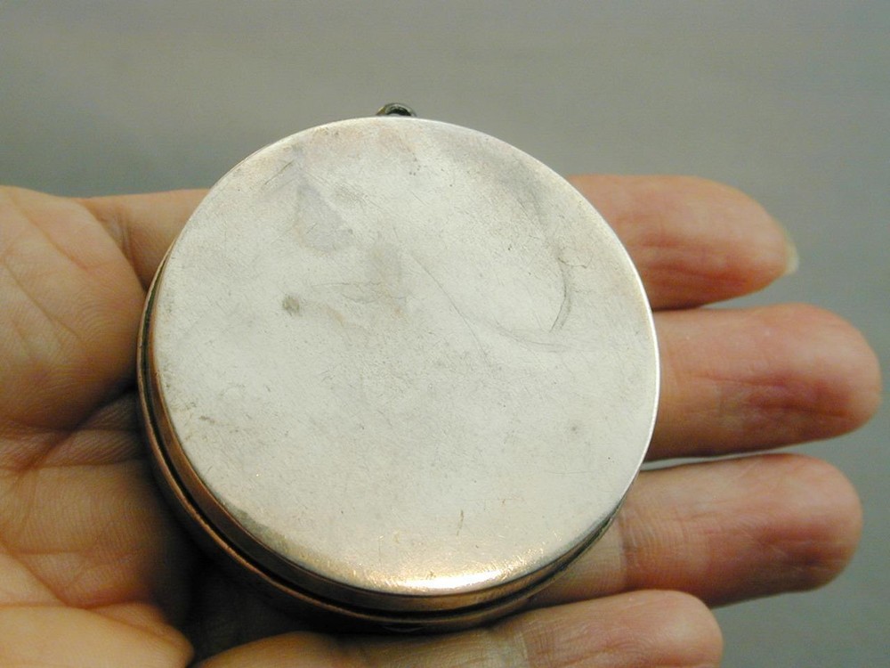 Antique Ornate Elgin AM Sterling Chatelaine Compact With Mirror