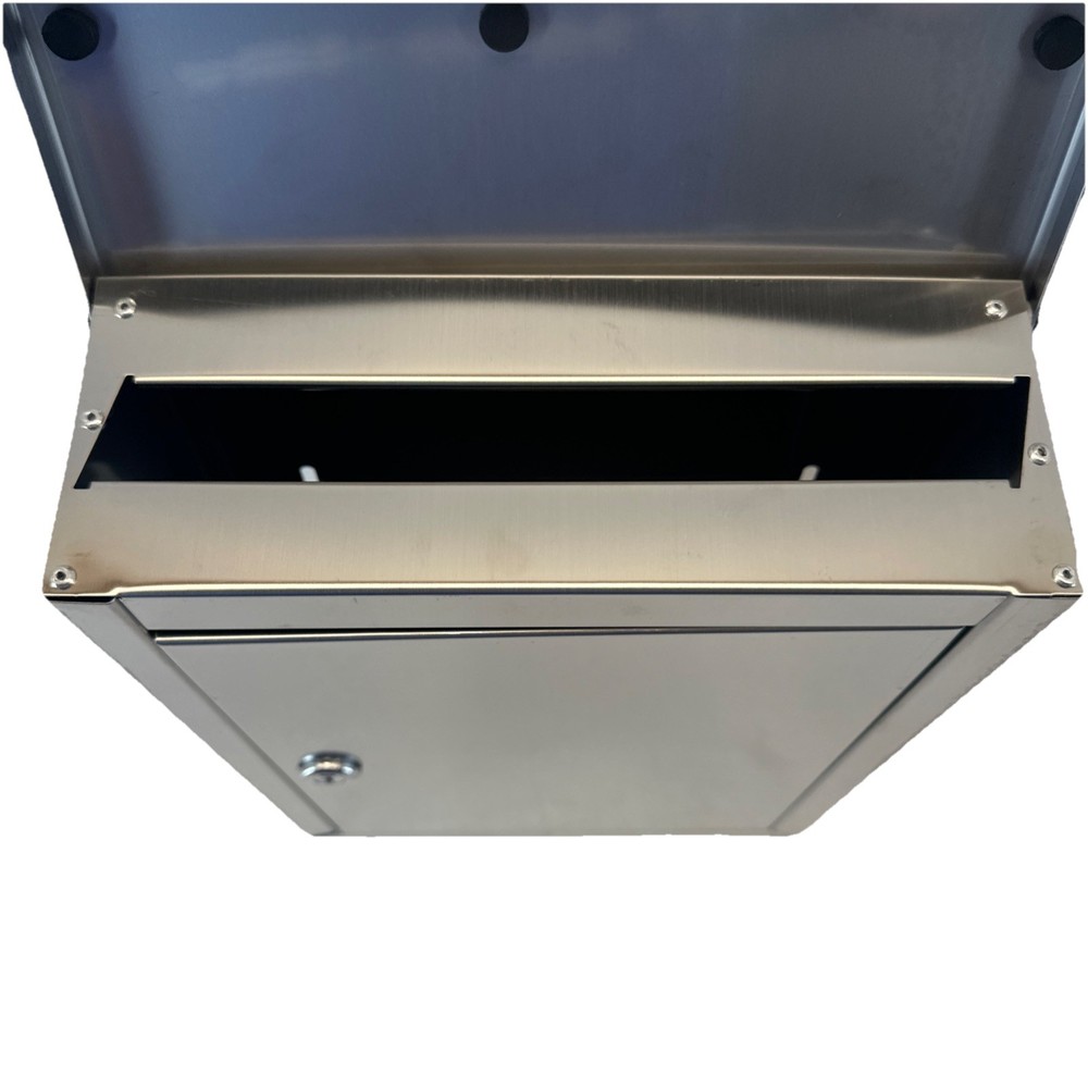 Architectural Mailbox Regent Wall Mount Stainless Steel Small Lockable Mailbox