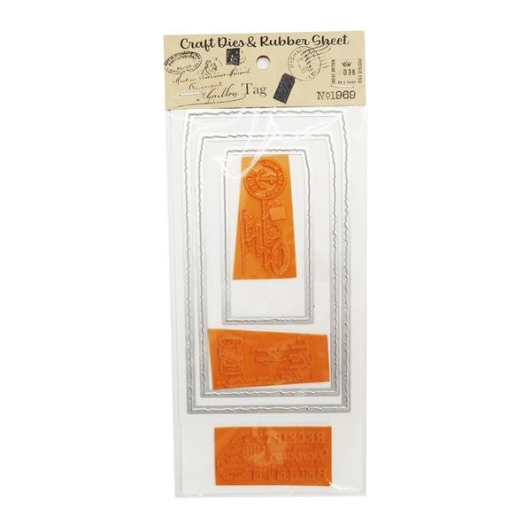 Die & Rubber Stamp Set / Tag
