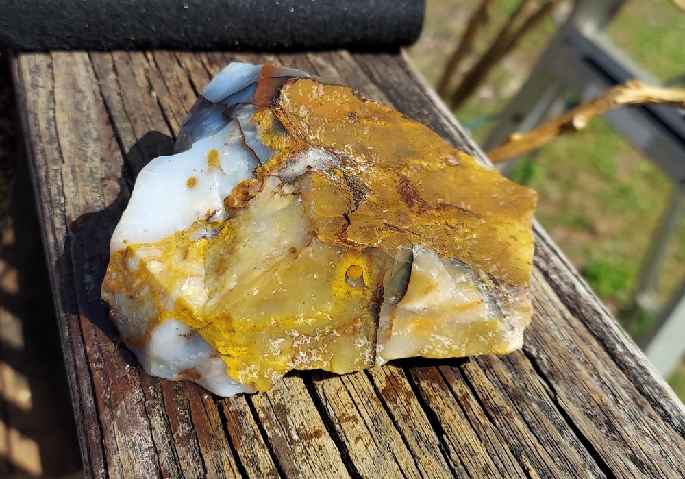 Blue Ice Polka dot Agate Rough