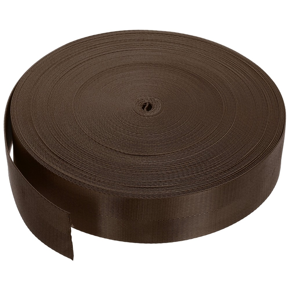 Flat Nylon Webbing Strap 2 Inch 50 Yards Ink Black for Backpack