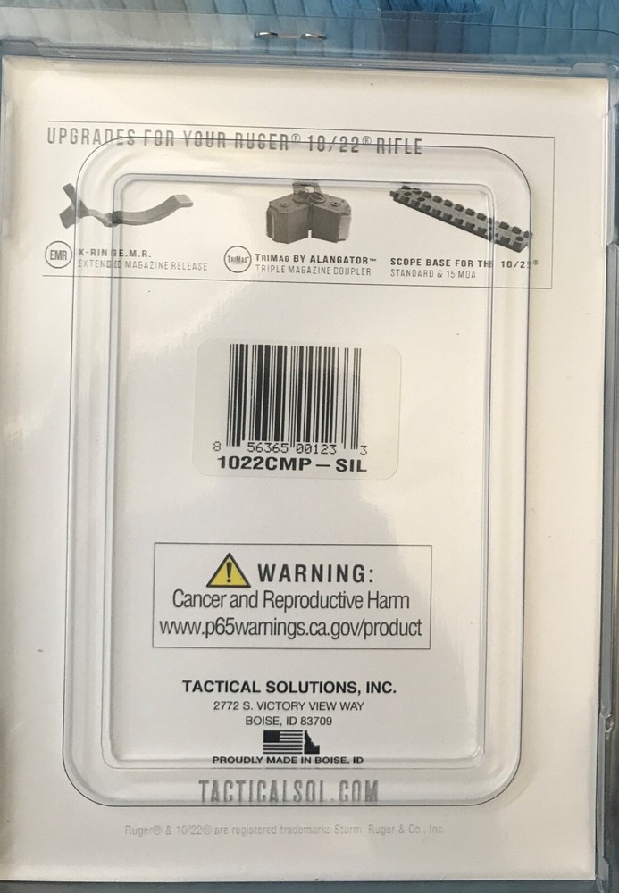 Tactical Solutions X-Ring 10/22 Muzzle Brake Compensator 1/2x28 1022 SILVER