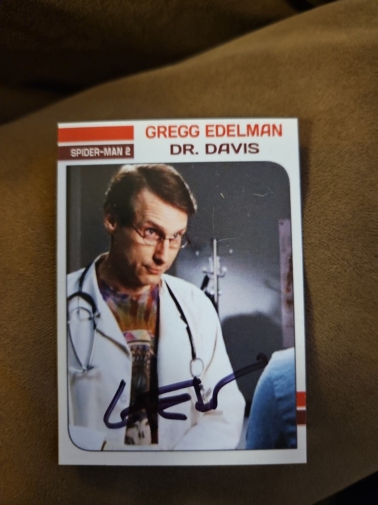 Gregg Edelman Custom Signed Card - Played Dr. Davis In Spiderman 2