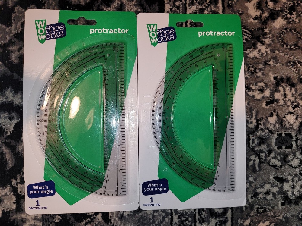 Office Works Ruler Protractor Compass Lot of 2