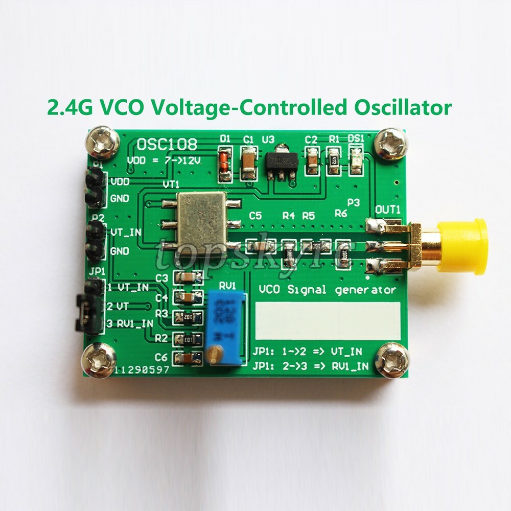 2.4G RF Microwave Voltage Controlled Oscillator RF VCO Signal Generator Source