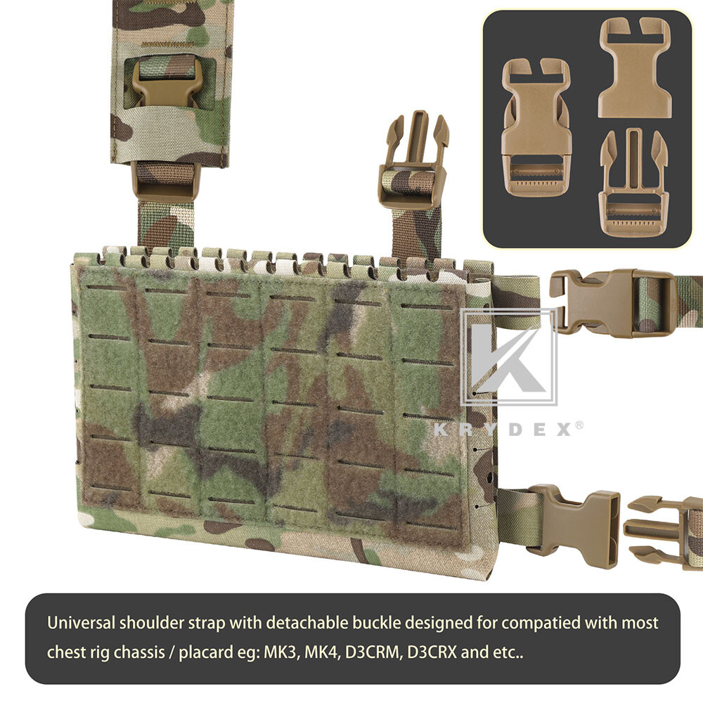 KRYDEX Micro Fight Fat Strap & Back Strap Shoulder Laser cut Strap for Chest Rig