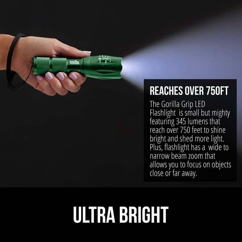 Heavy Duty Luggage Straps & Tactical Flashlight Bundle Secure Travel Accessory