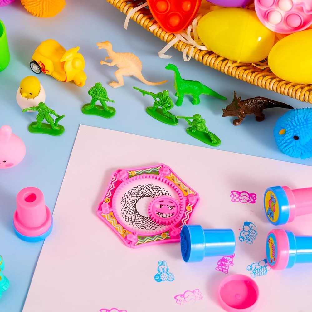 Assorted Toy-Filled Easter Egg Shells - 100 Pcs