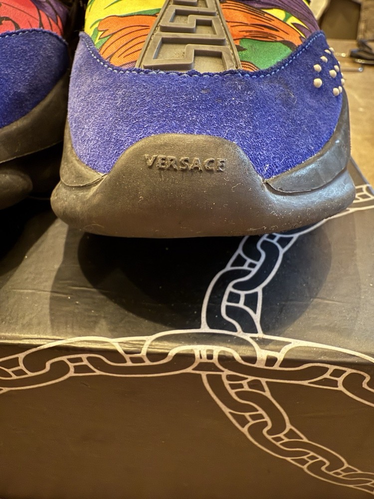 Versace Chain Reaction Black & Multicolor Trainers - Size 10