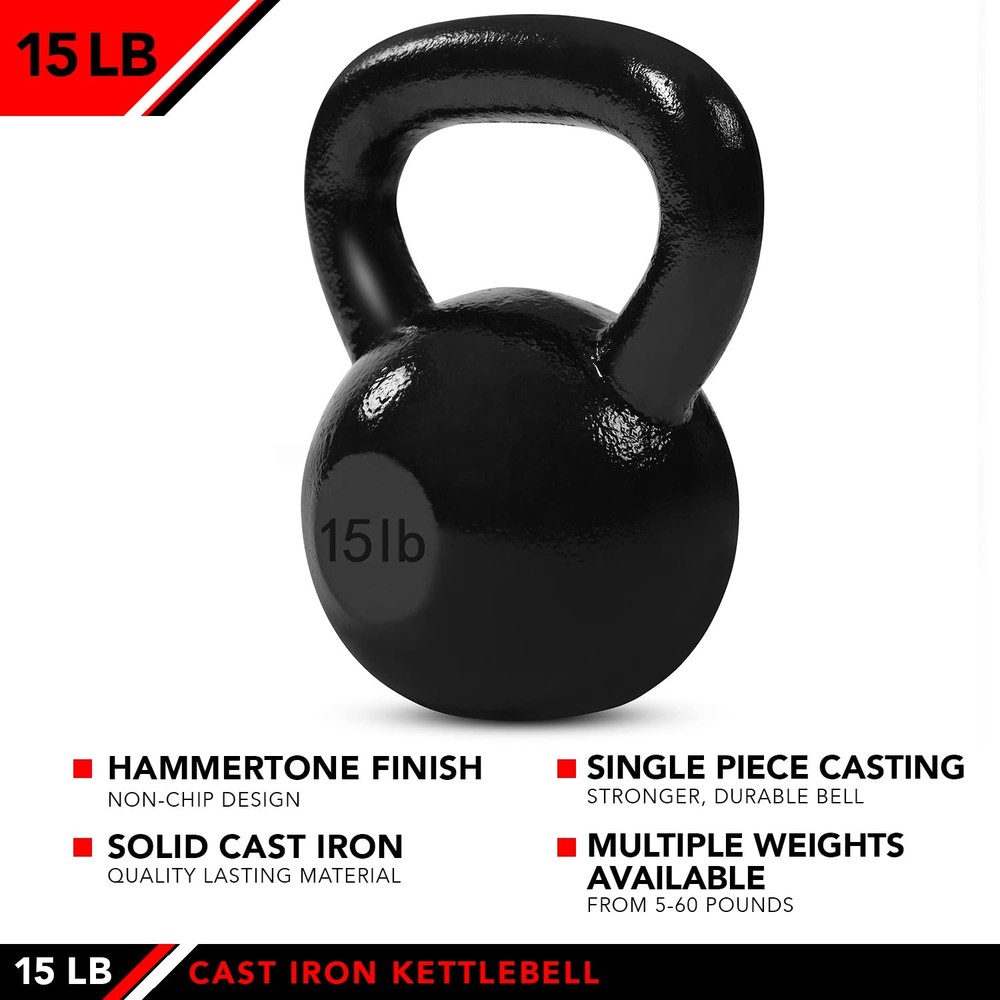 Kettlebell Weights Cast Iron 15 LB