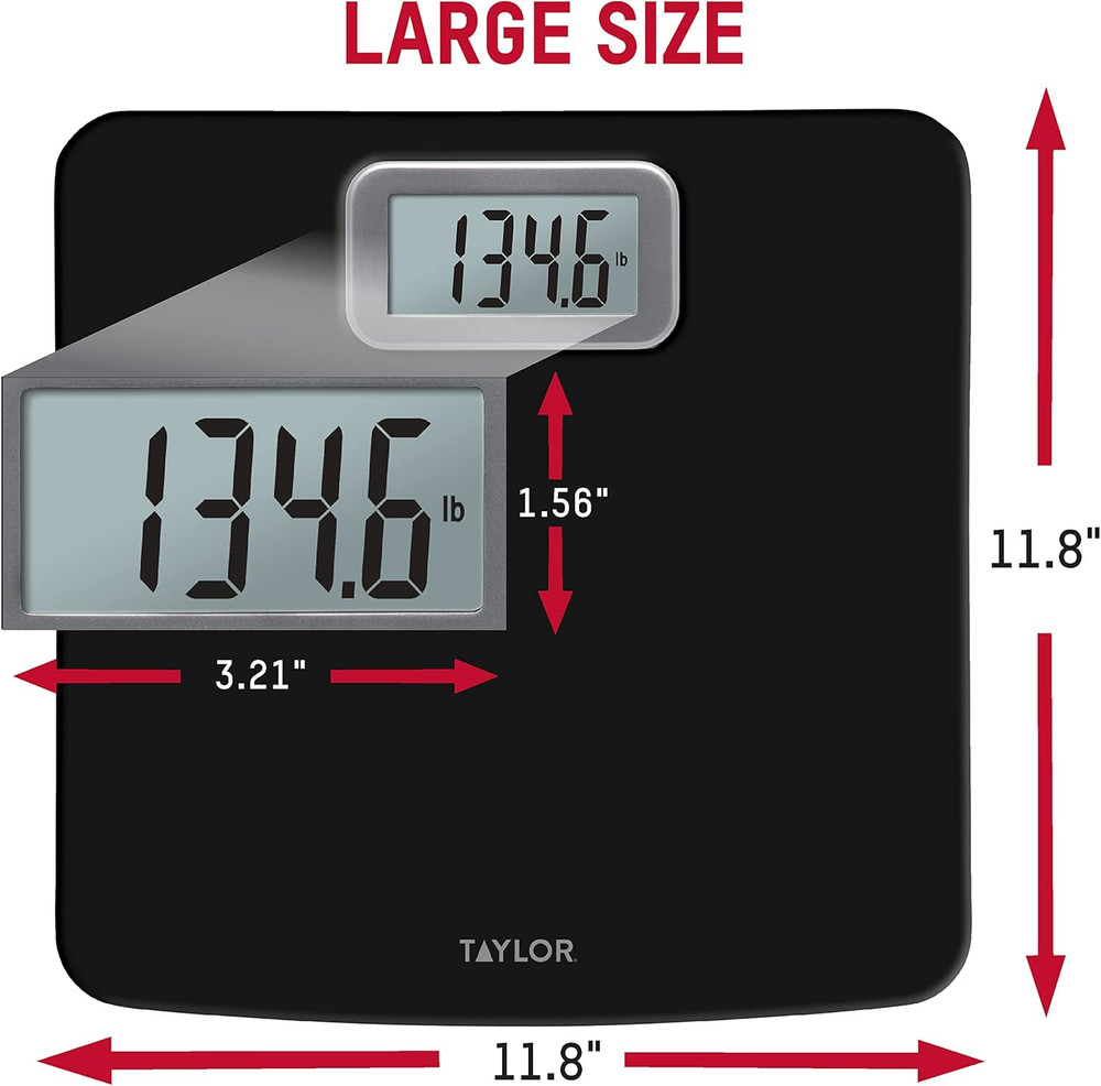 Digital Bath Scale with Antimicrobial Surface Protection, Bathroom Scale for Bod
