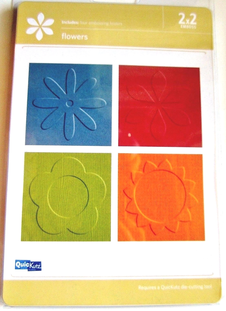 Flowers Embossing Folder Set by QuicKutz EF-2x2-024 NEW!