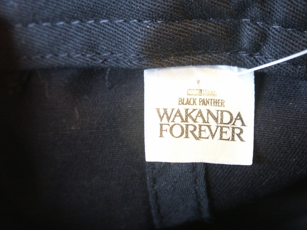 Black Panther Wakanda Forever Hat Marvel Studios Strap Back Cap in Black