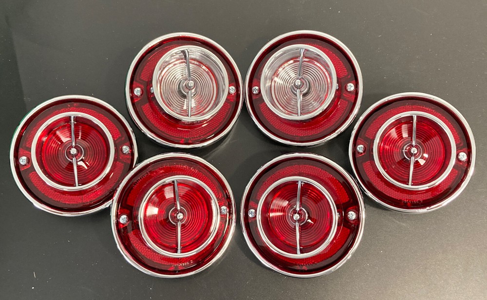 1963 Impala Ful-Size Tail Light & Back up lens Assembly Set
