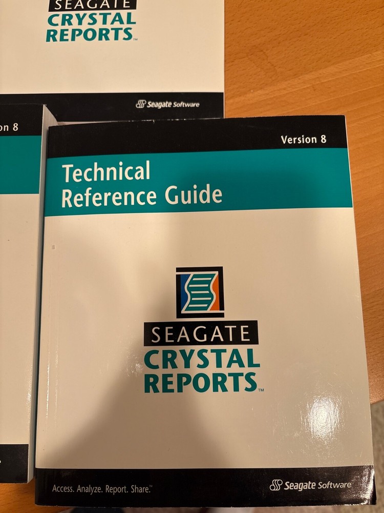 BRAND NEW .Seagate Crystal Reports User's guide, Technical Reference, WebRpt