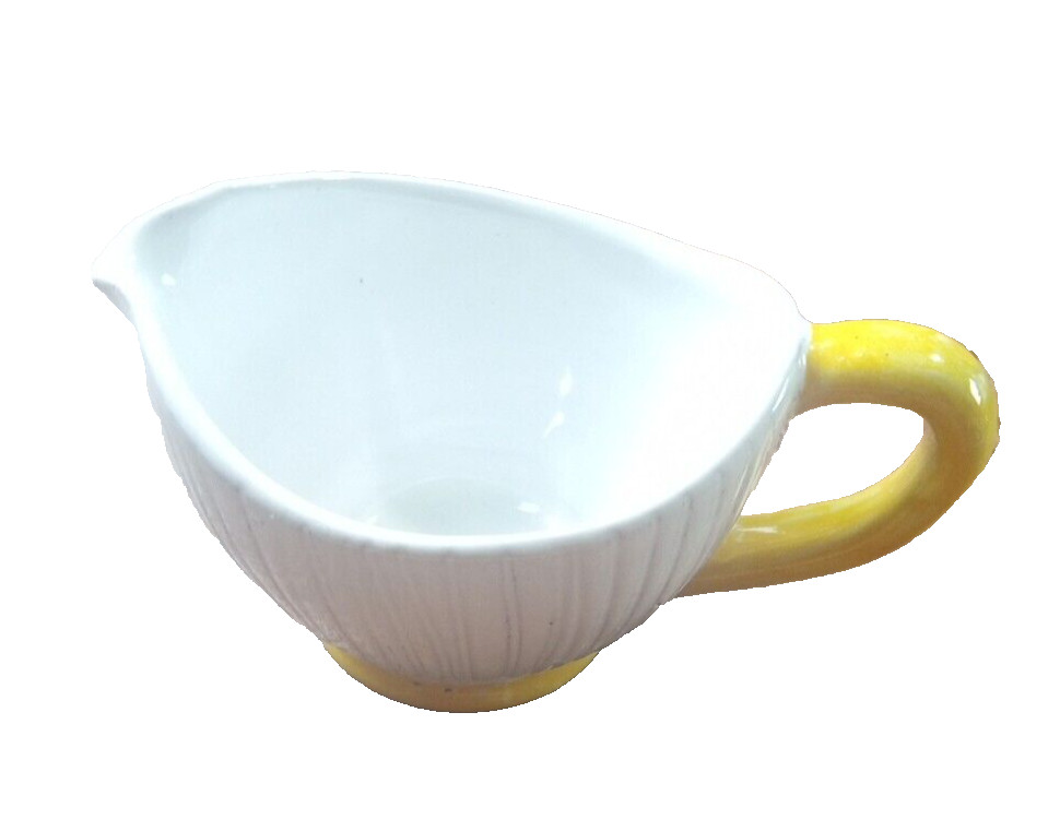 Made in Norway 141 White & Yellow Creamer Small Pitcher