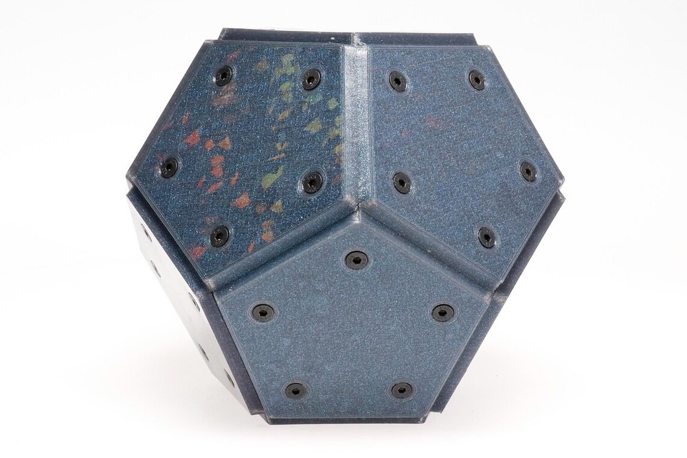 Dodecahedron holographic platonic solid for meditation altar