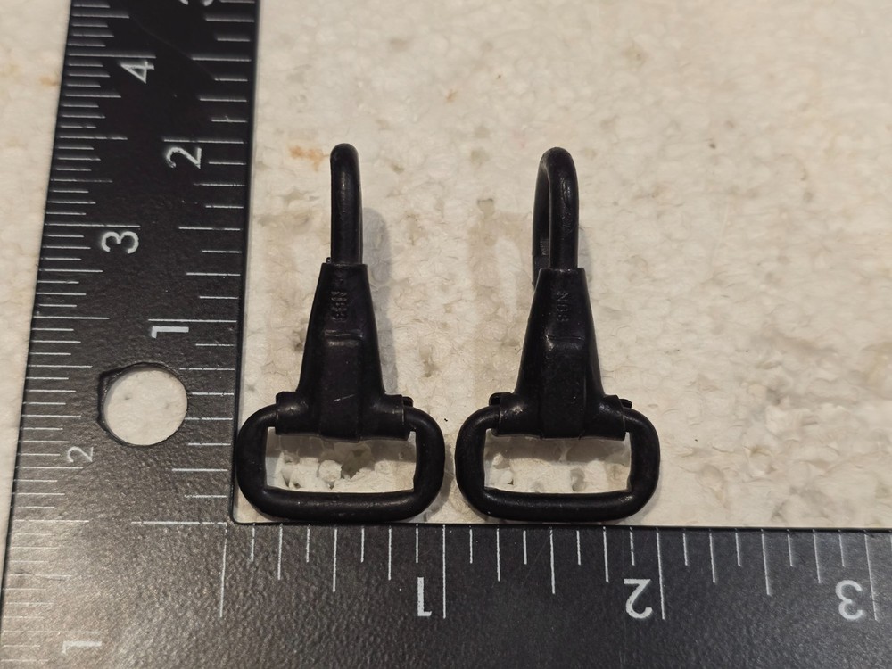 Original US Military Web Gear Snap Hooks Pair Short (#4426)