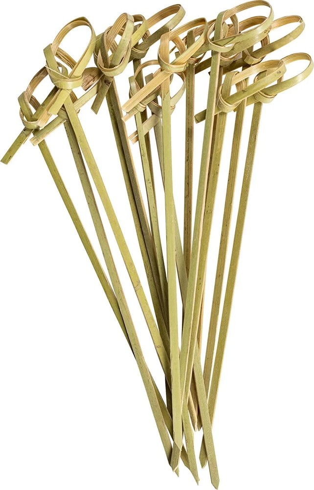 100 COUNT ROYAL 4" BAMBOO KNOT COCKTAIL/APPETIZER PICKS
