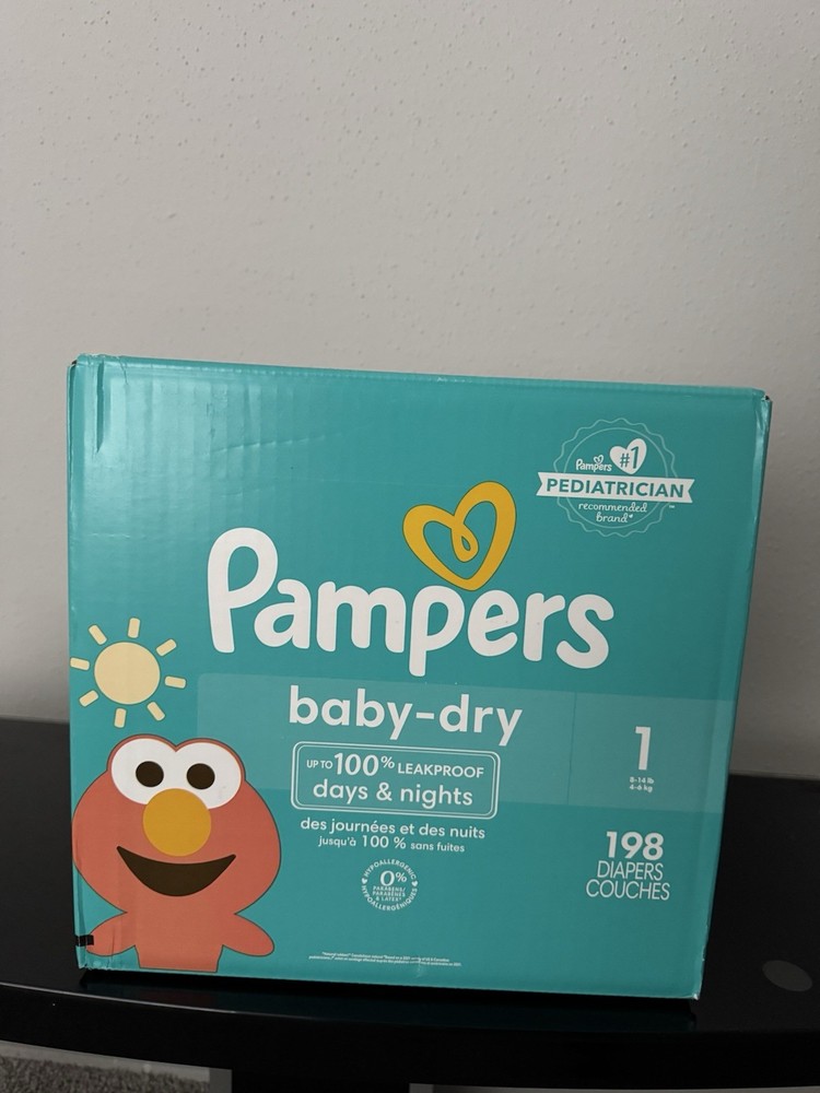 Pampers Size 1 198 Count| Elmo Edition