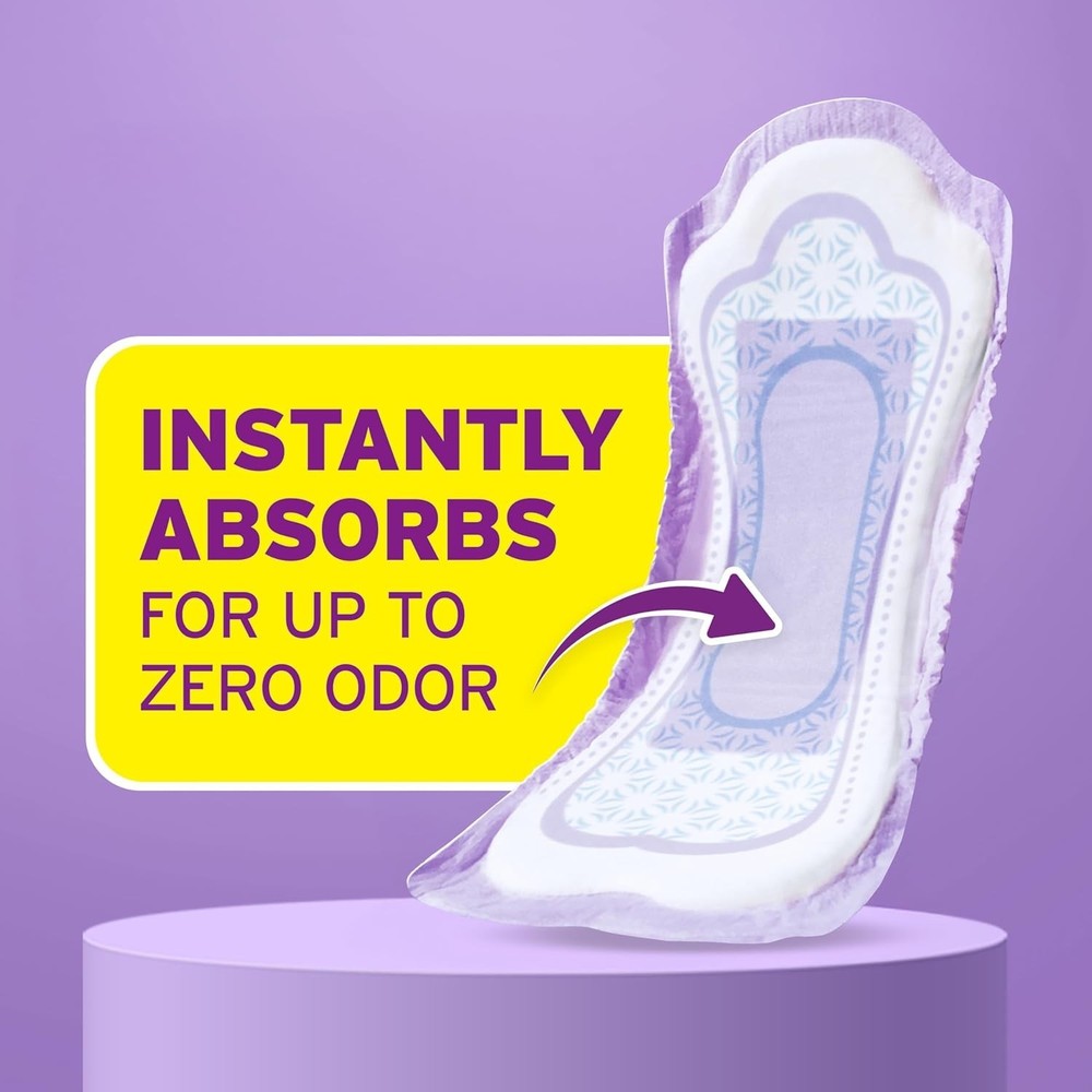 Incontinence & Postpartum Pads for Bladder Leaks, 5 Drop Maximum Absorbency, ...