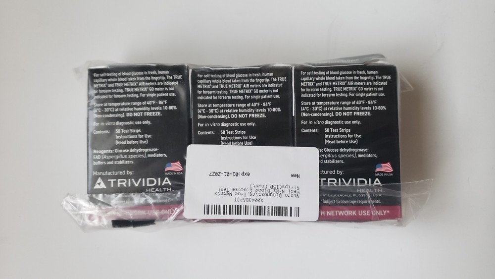 True Metrix Glucose Test Strips 50 Count 3-Pack