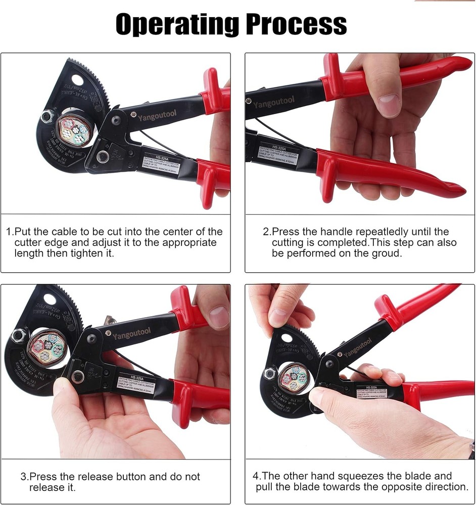 Yangoutool Heavy Duty Cable Ratchet Cutter 1 Pack