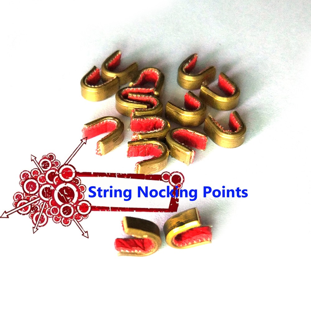 Archery String Nocking Points Brass Nock Buckle Clips Bow String Protecter Shoot