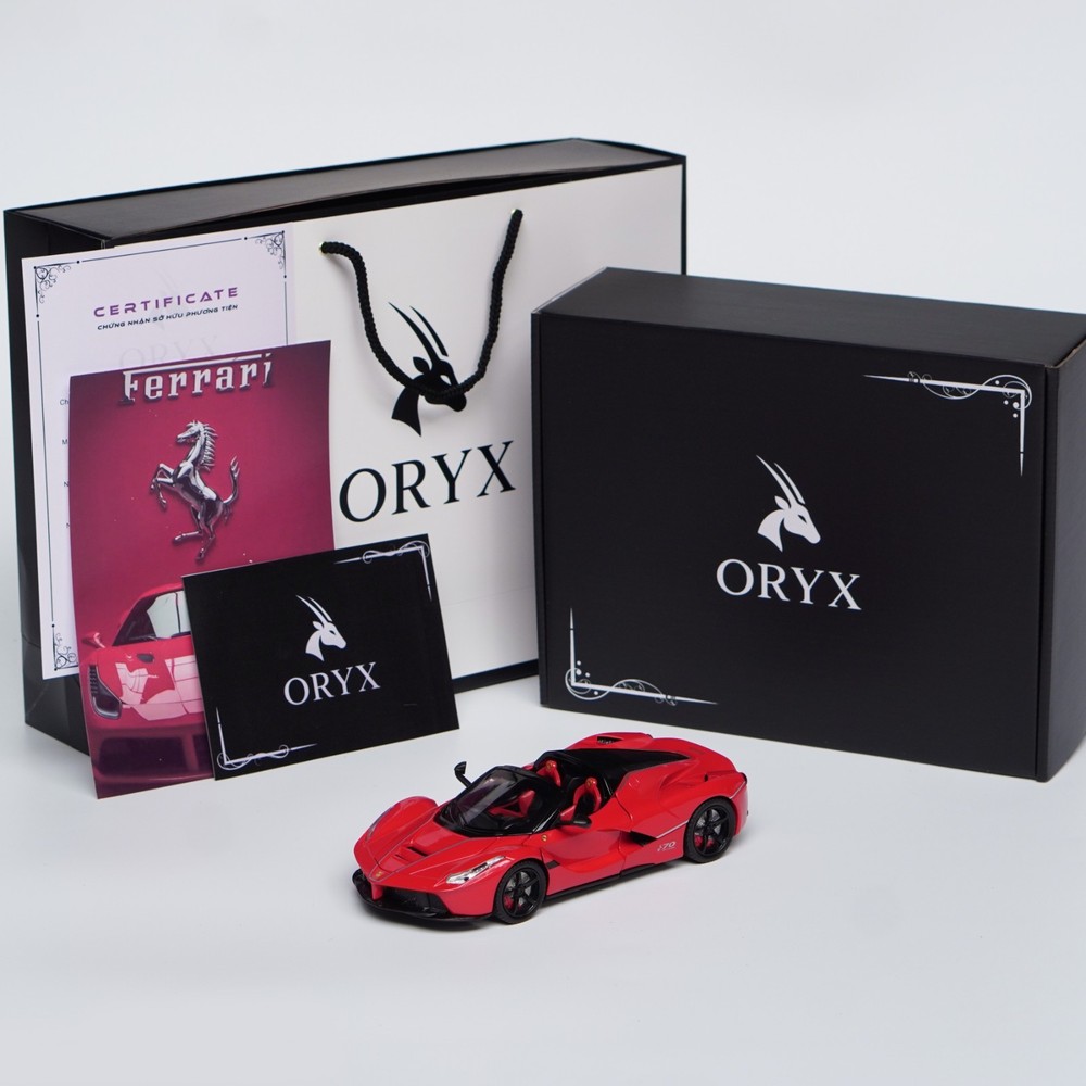 Ferrari 1:24 Model Car Frame Custom Text Gift Box LED Display Case