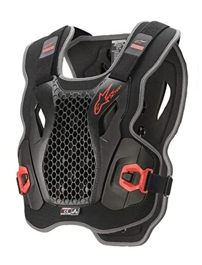 6700421-13-M/L Bionic Action Chest Protector - Black/Red (Medium)/XL