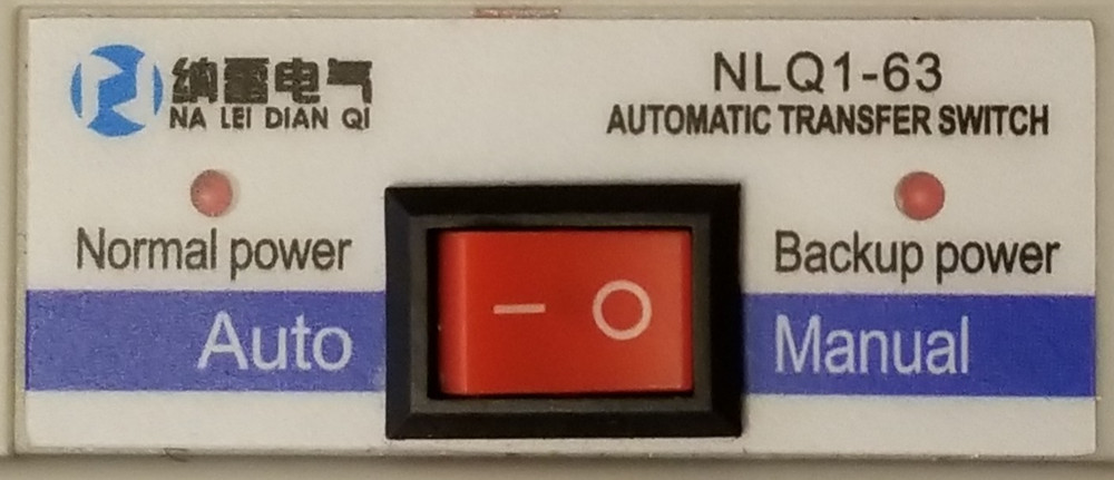 NLQ1-63 Automatic Transfer Switch *BLACK CORNER FRAME IS DENTED* SEE PICS*