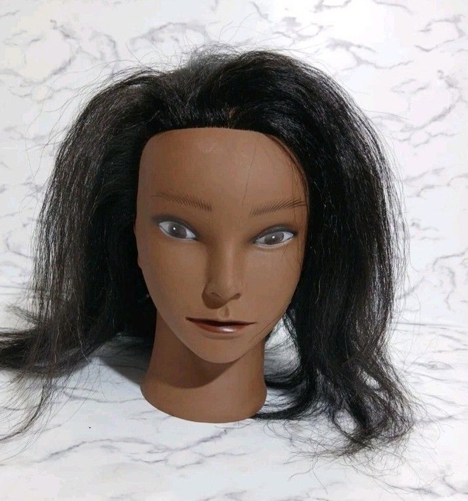 Medium training mannequin head with  cosmetology practice