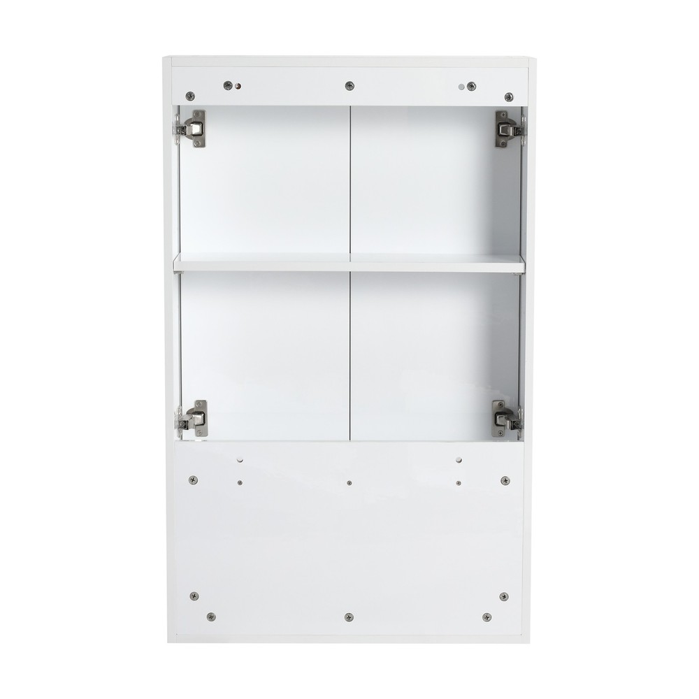 24"Bathroom Wall Cabinet, Soft Close Doors, Float Mounting Design,Glossy White,(
