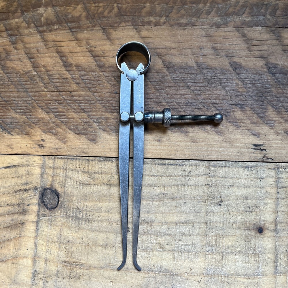 Starrett No. Inside Caliper W/Square Legs, 5" legs - split nut