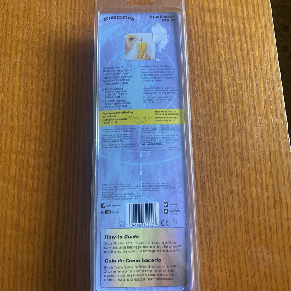 Zircon Stud Sensor Pro SL Stud Finder Edge Finding