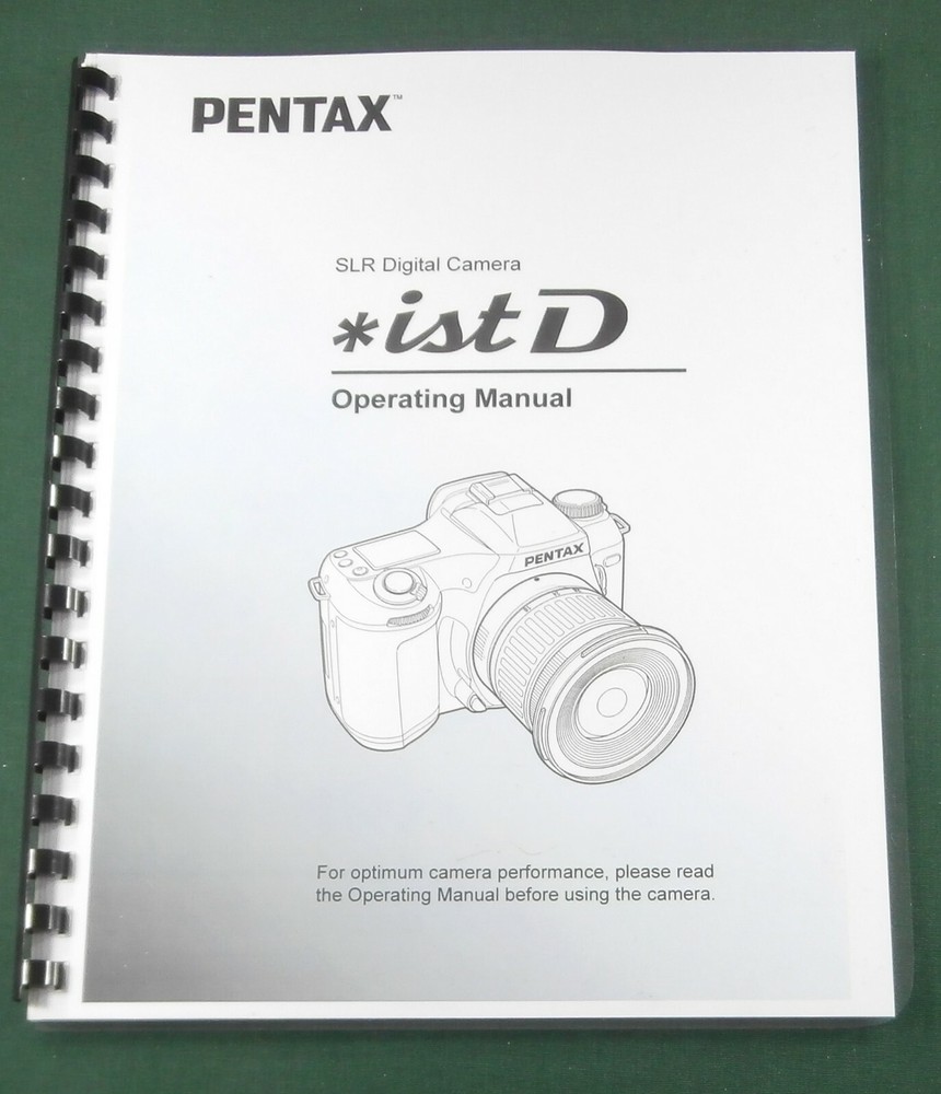 Pentax ist-D Operating Manual: 164 Pages & Protective Covers!