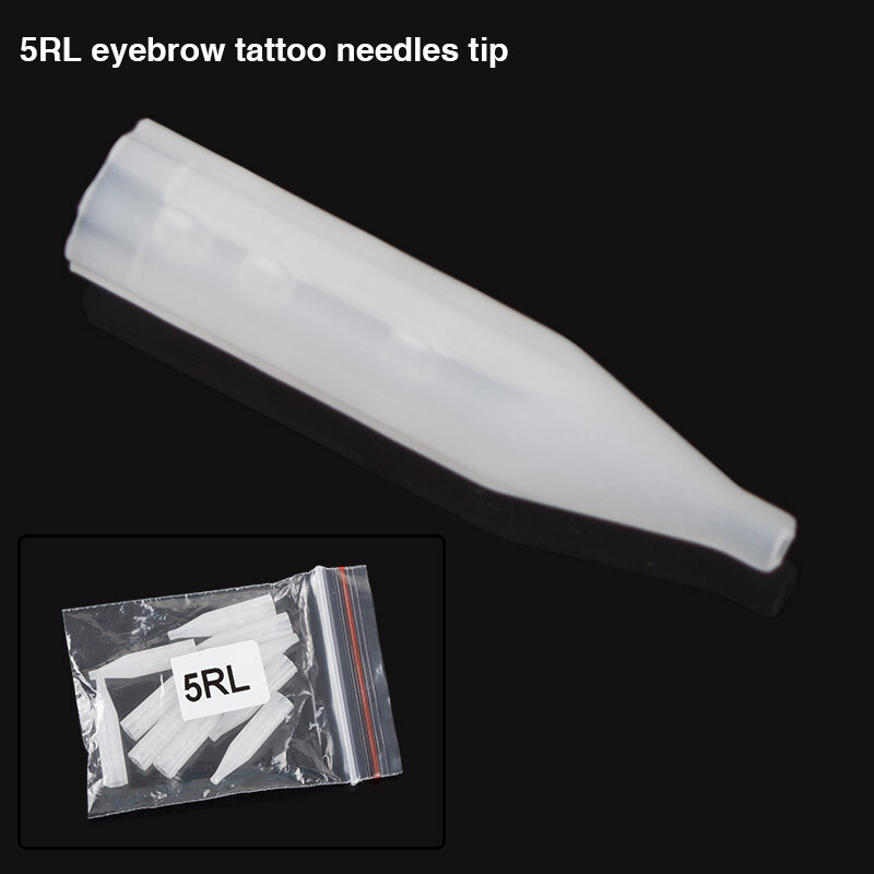 100pcs Sterilized Permanent Makeup Eyebrows Tattoo Needles Tips Supplies Plastic