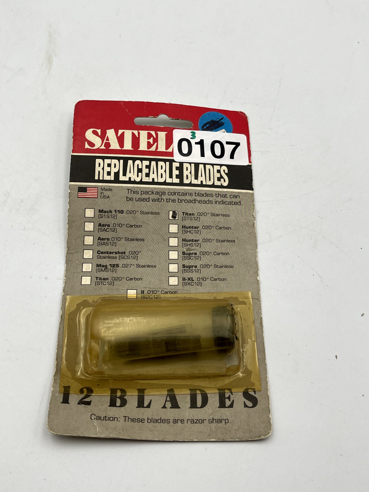 Satellite Archery Titan STS12 .020" Stainless Replacement Blades 12Pack