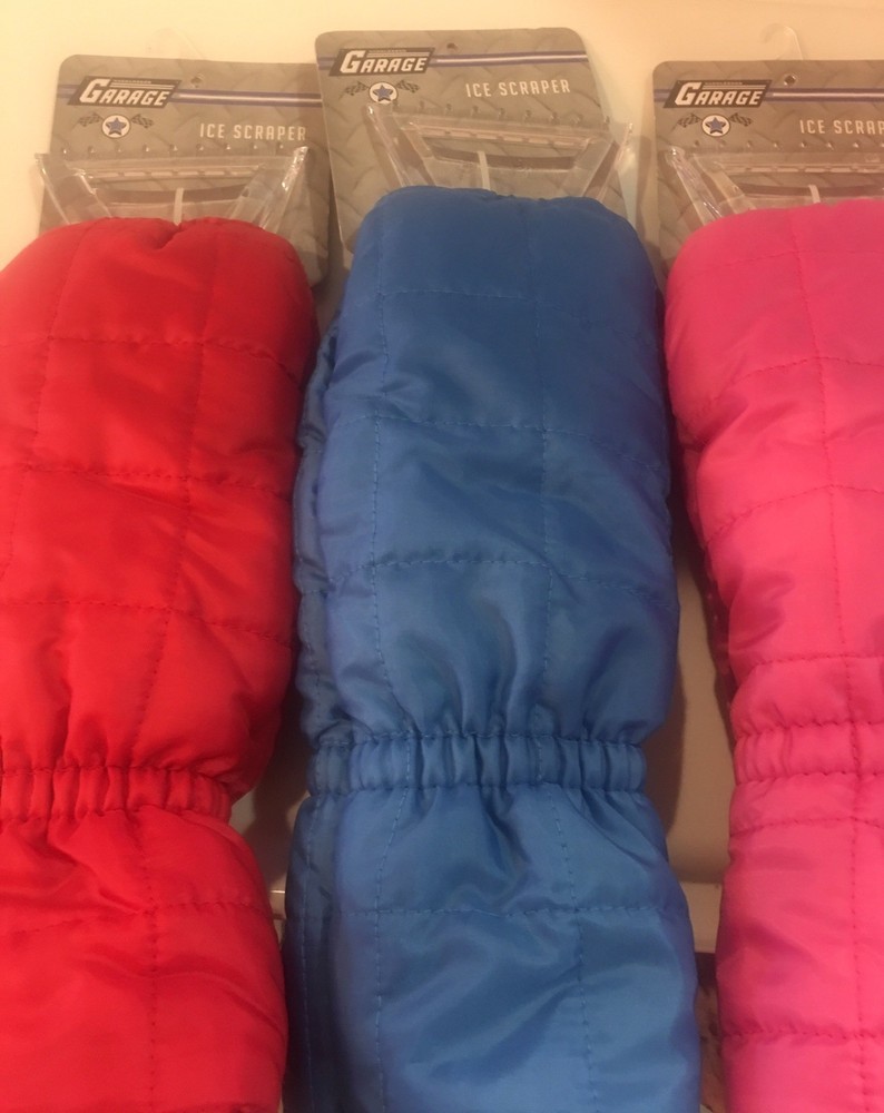 Auto Windshield Snow Ice Scraper Winter Mitt Solid Puffer Mitt  (Various Colors)
