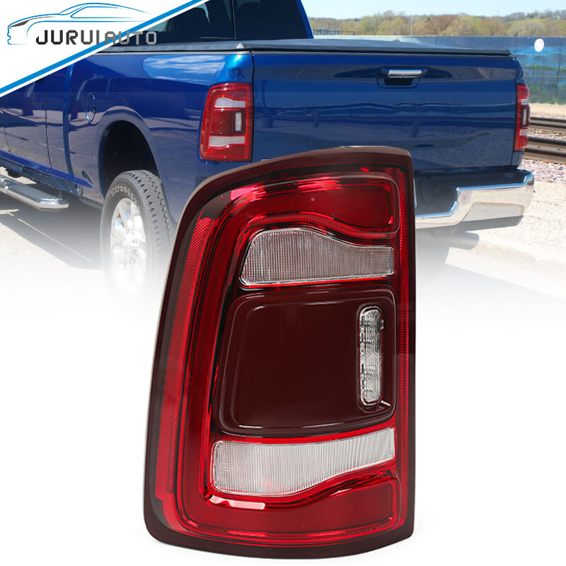 Left Tail Light For 2019-24 Dodge RAM 2500 3500 Red Bezel w/ Blind Spot LED Side