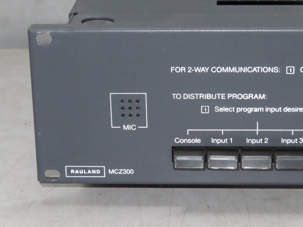 Rauland Borg MCZ300 Intercom & Program Control Center