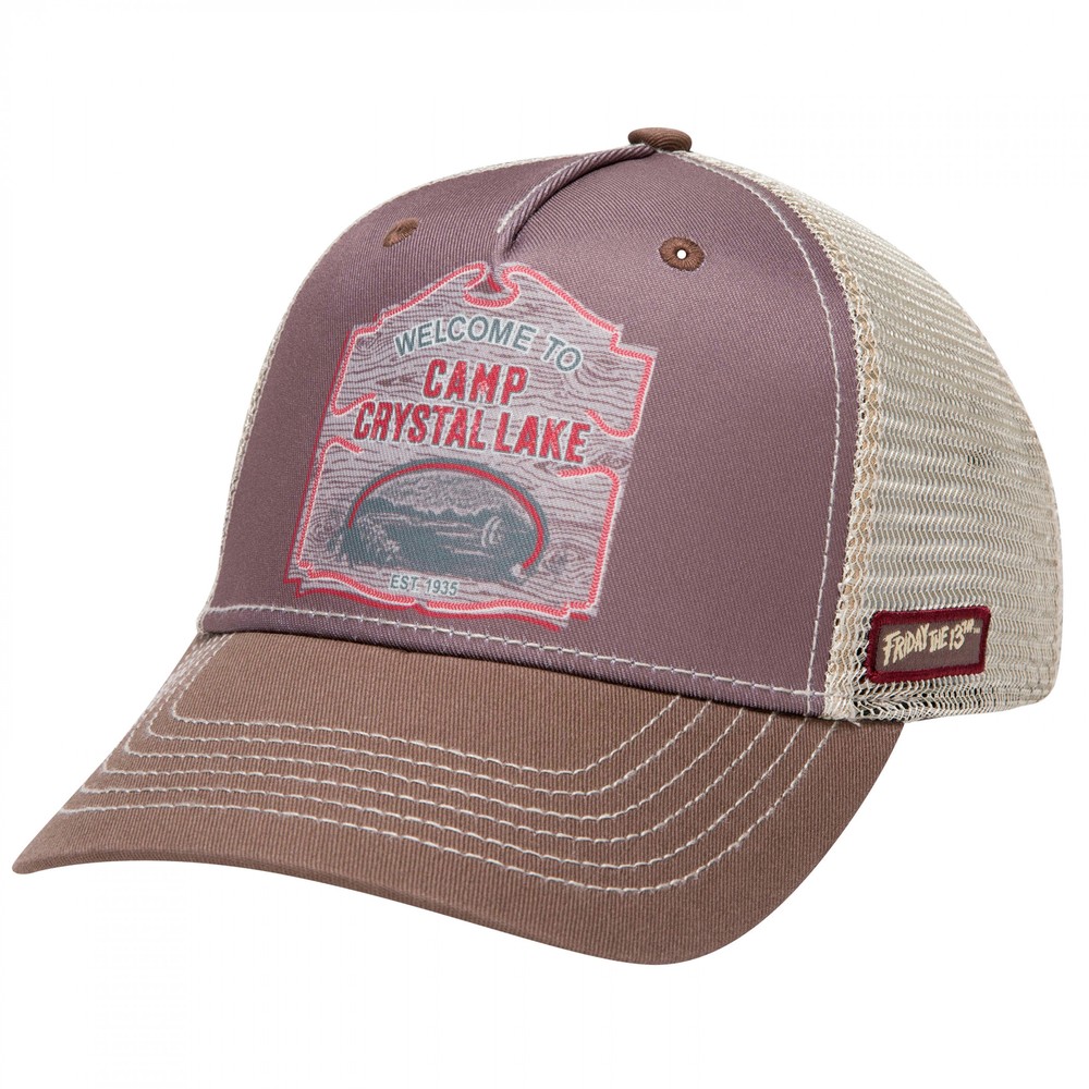 Friday the 13th Welcome to Crystal Lake Adjustable Hat Brown