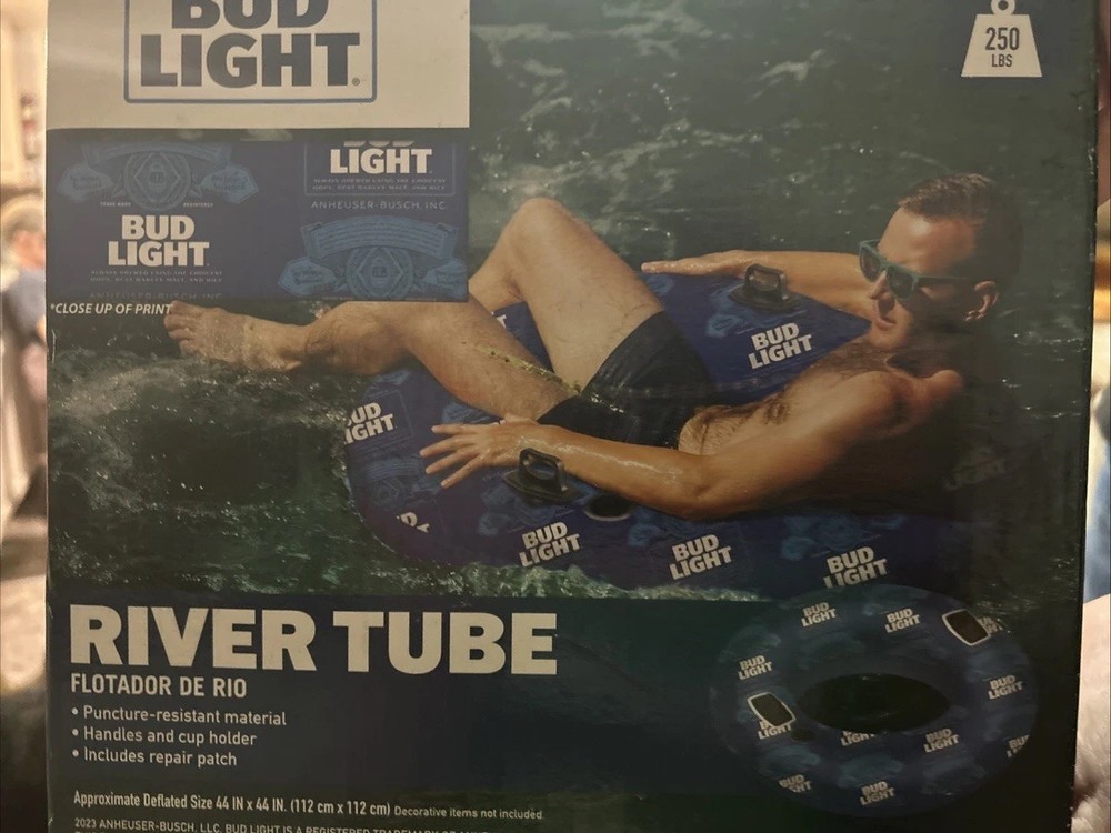 River tube  floater  Bud light and Budweiser
