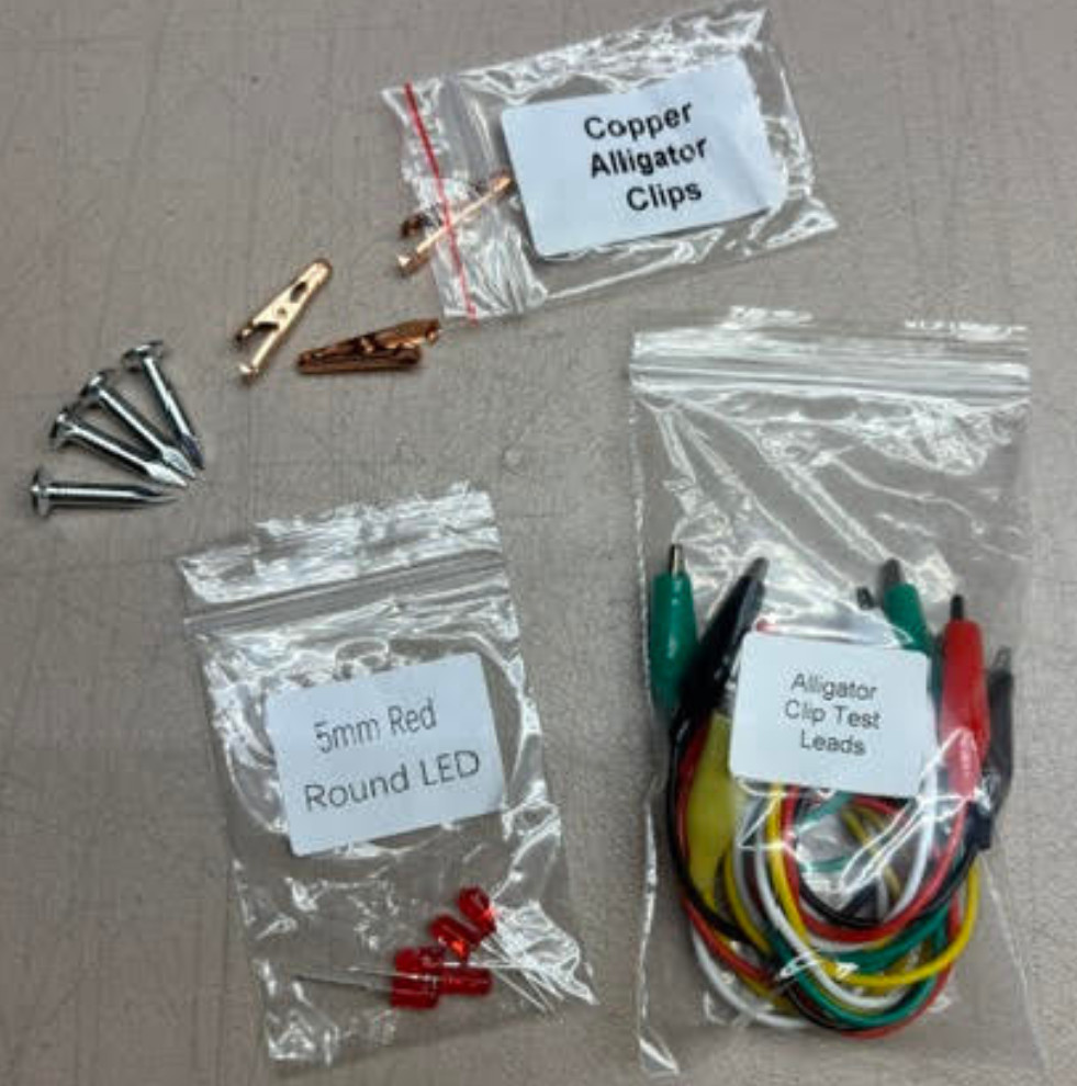 Component Kit for DIY Lemon Battery Science Fair Experiment Project STEM