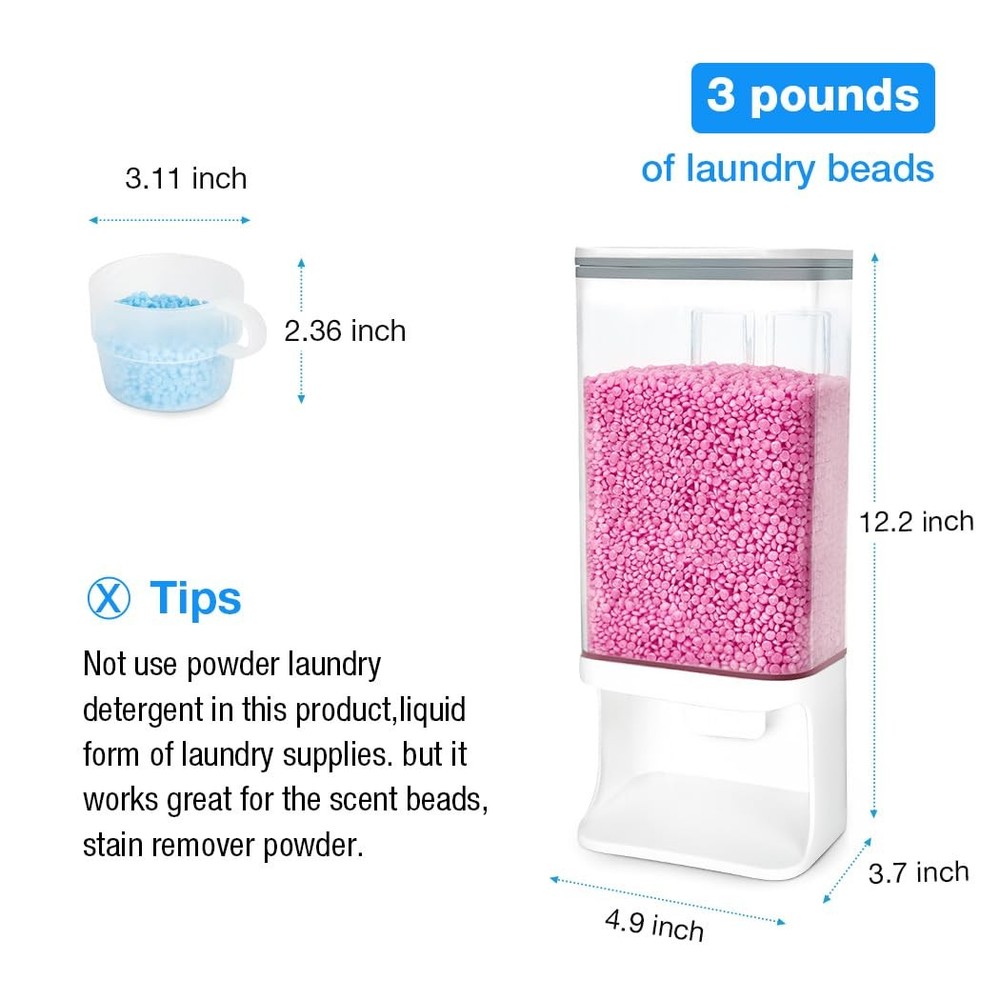 Laundry Detergent Dispenser Wall Mounted Laundry Beads Dispenser For Scent Boost